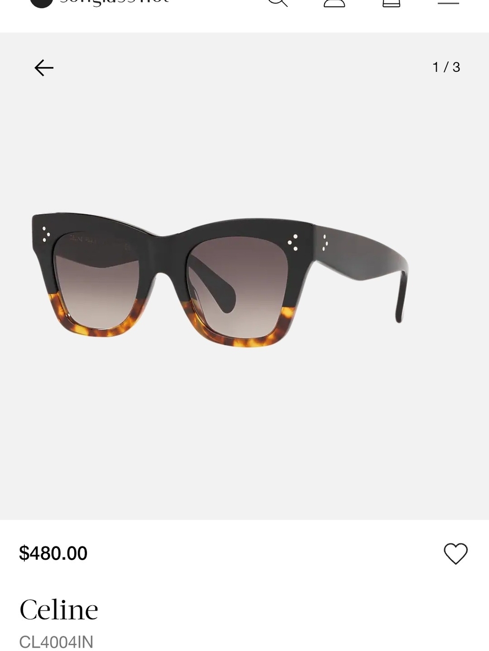 Celine Black with Tortoiseshell Cat-Eye Sunglasses